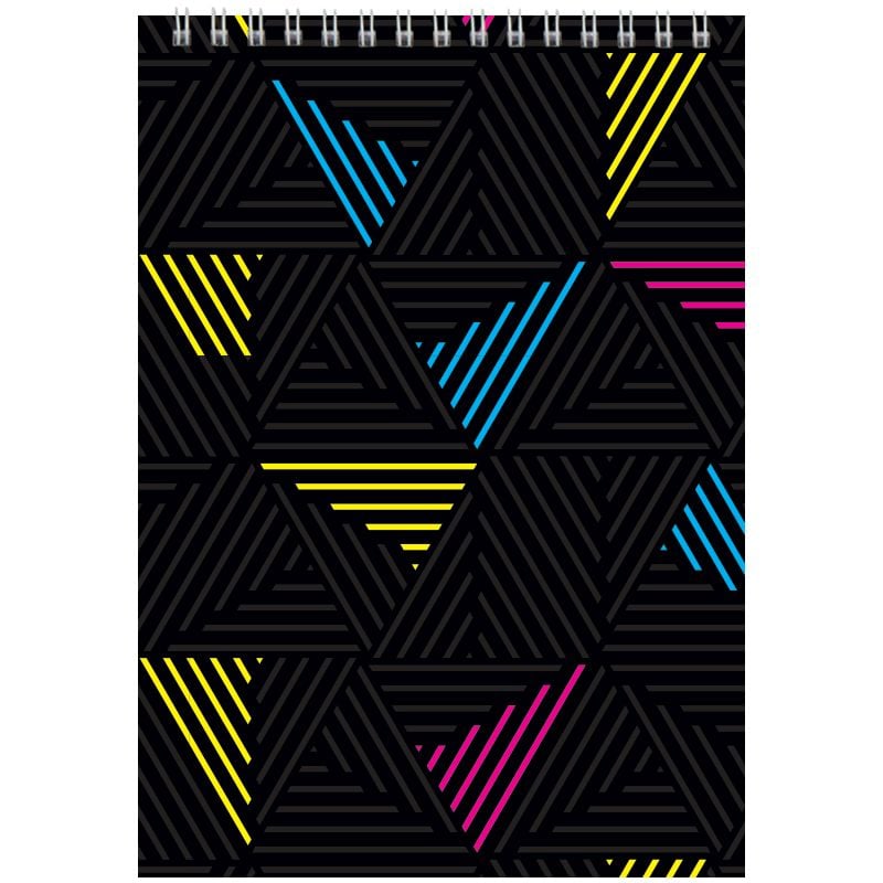 Блокнот на спіралі А5 48 арк кліт неон (10 шт/уп) D8012-04 Delta by Axent