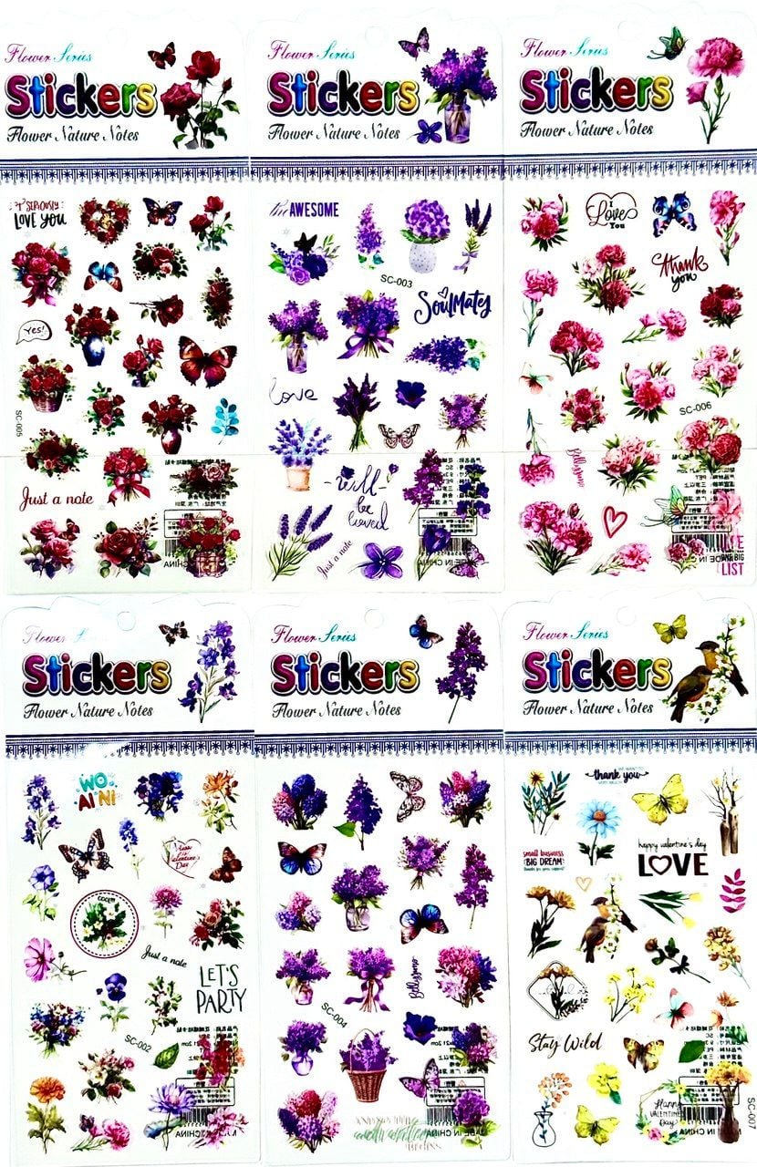 Наліпки на прозорому планшеті 9,5*21,5 см (20 шт/уп) SC (SA-0271) Імпорт