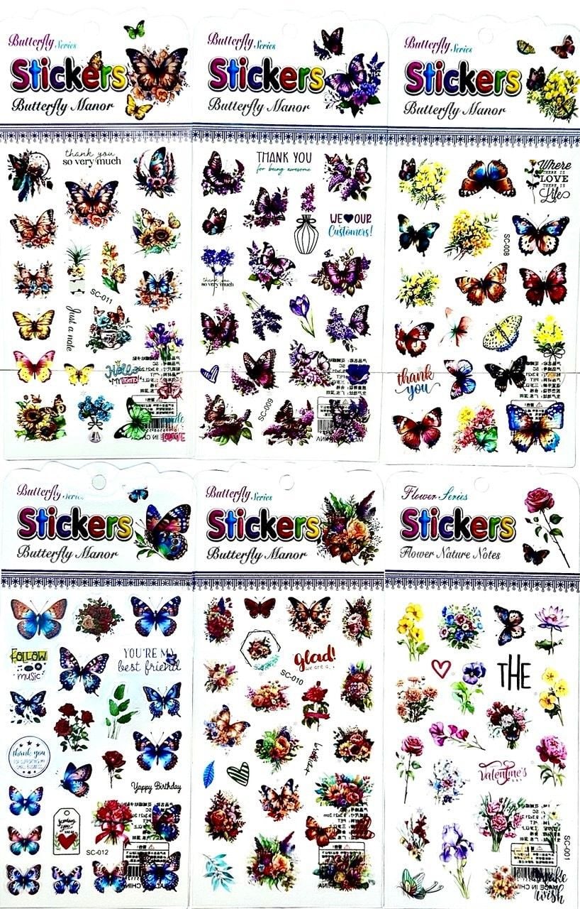 Наліпки на прозорому планшеті 9,5*21,5 см (20 шт/уп) SC (SA-0271) Імпорт