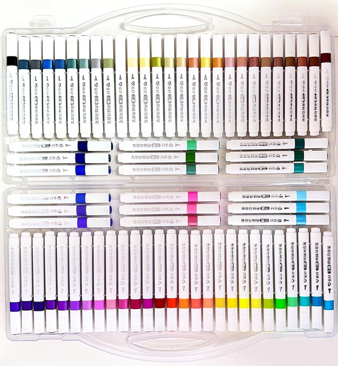 Маркер акриловий 72 кол трикутний корпус (10 шт/уп) PM5670-72 AIHAO