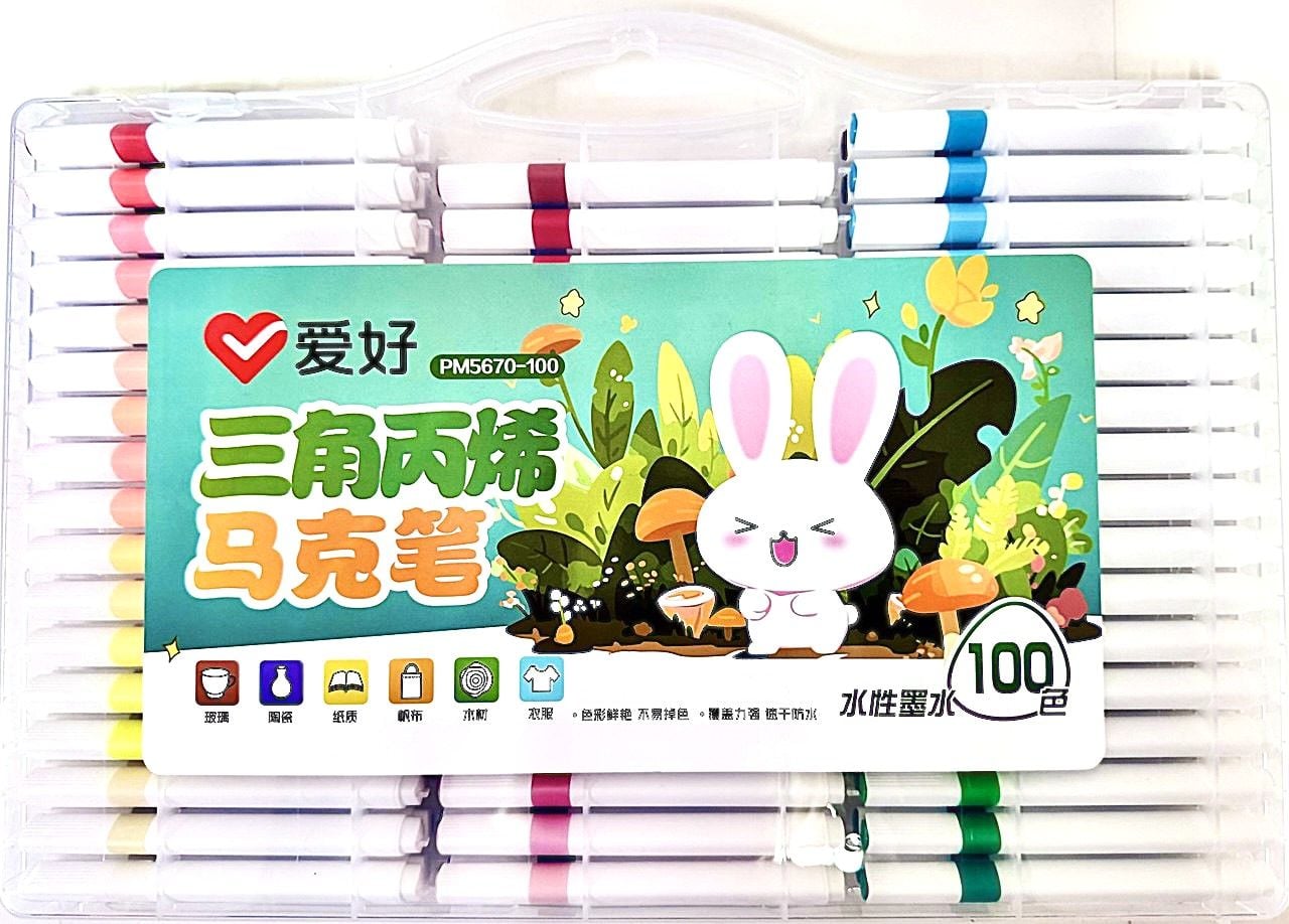 Маркер акриловий 100 кол трикутний корпус (8 шт/уп) PM5670-100 AIHAO