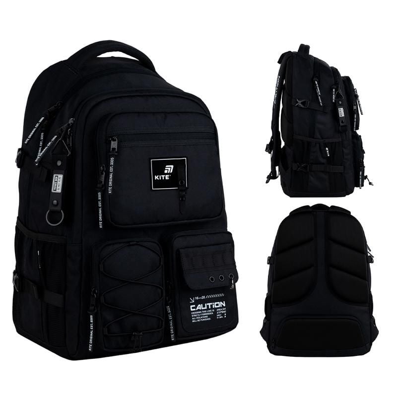 Рюкзак напівкаркасний 24 л чорний K25-1018XL-1 Kite