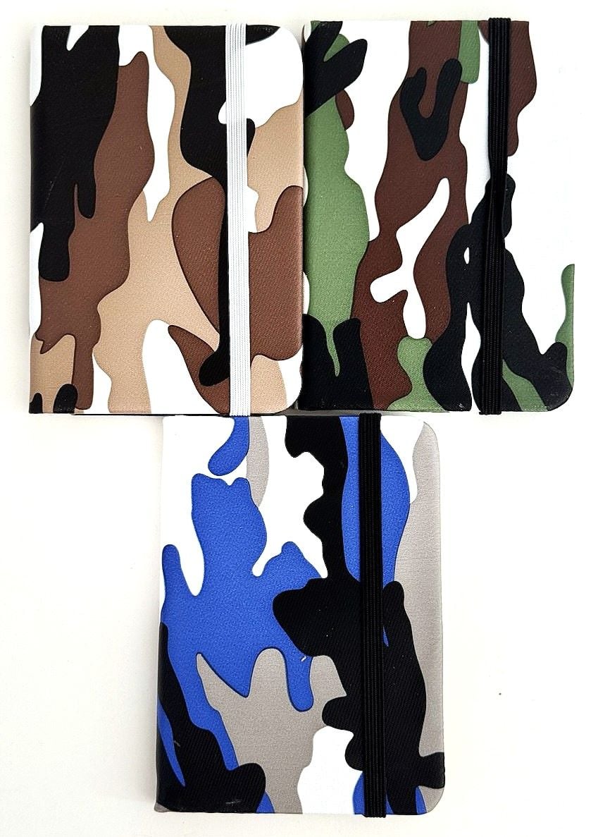 Блокнот А7 160 стор. клітинка на гумці 10*8 Камуфляж 3 кольри S-3650 Schreiber