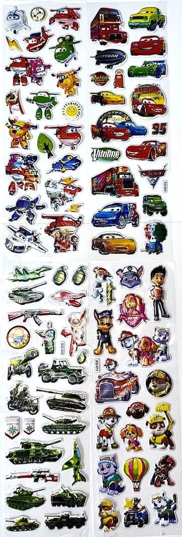 Наліпки дитячі мікс (20 шт/уп) XQ SULTANI