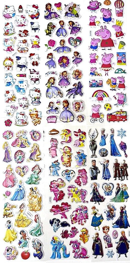 Наліпки дитячі мікс (20 шт/уп) XQ SULTANI