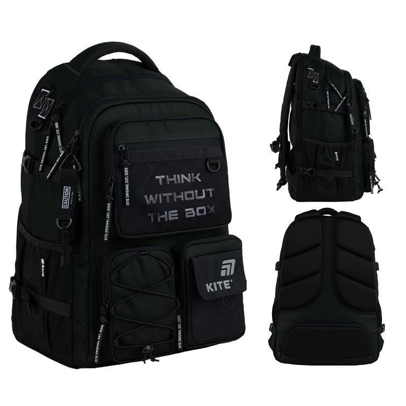 Рюкзак Education teens 24 л чорний K25-1018XL-2 Kite