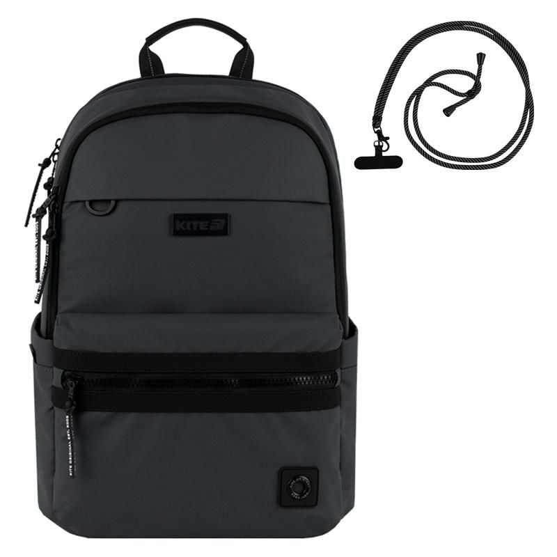 Рюкзак Education teens 16 л темно-сірий K25-2721L-2 Kite