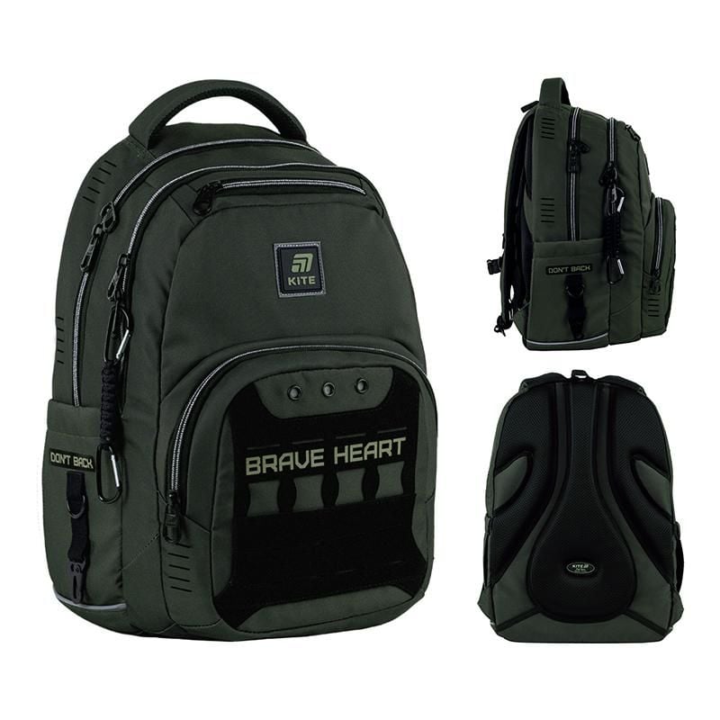 Рюкзак Education teens 26 л темно-зелений K25-903L-2 Kite