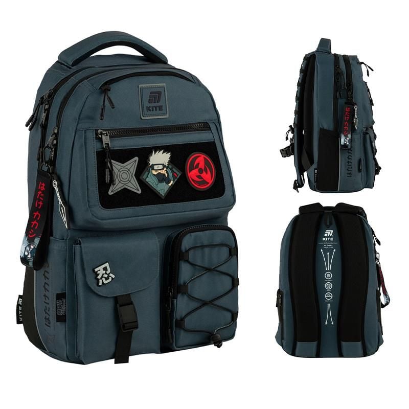 Рюкзак Education teens Naruto сірий NR25-2587M Kite