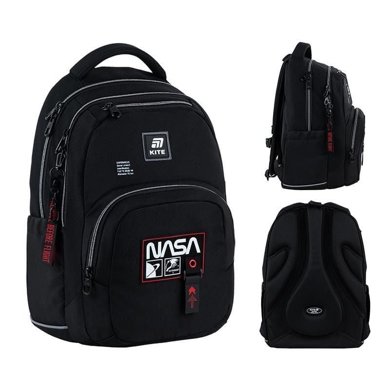 Рюкзак Education teens NASA 26 л чорний NS25-903L Kite