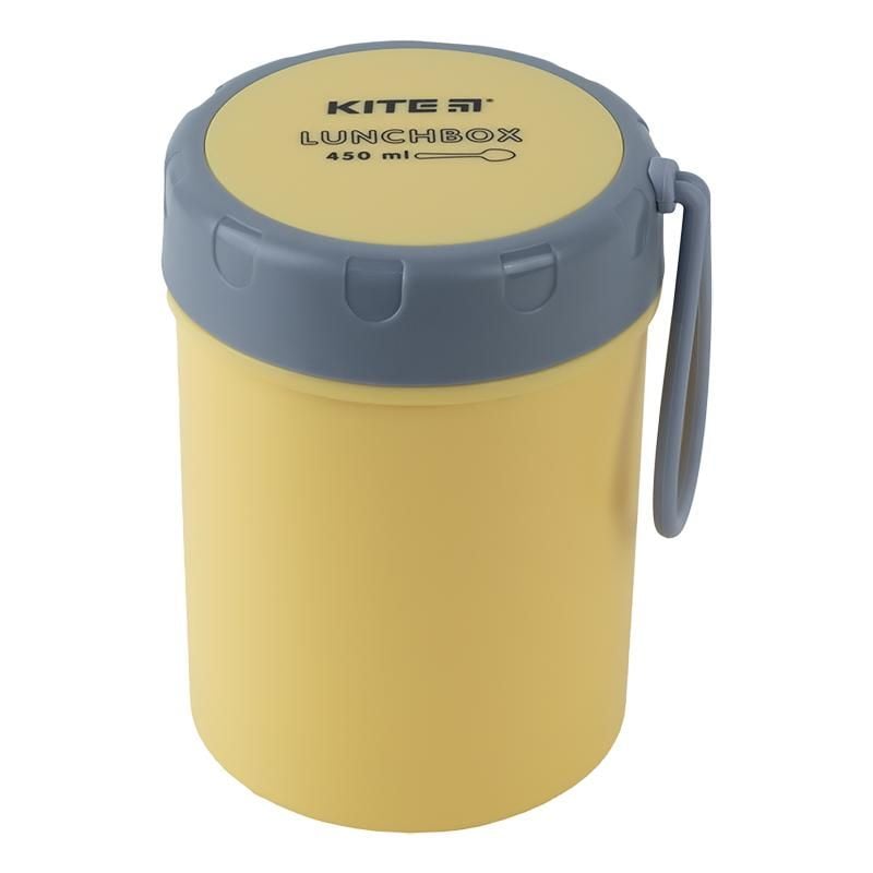 Ланчбокс з приборами 450 мл жовтий K23-187-1 Kite