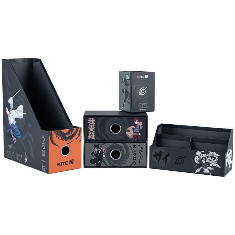 Набір настільний органайзер 4 предмети картон Naruto NR25-357 Kite