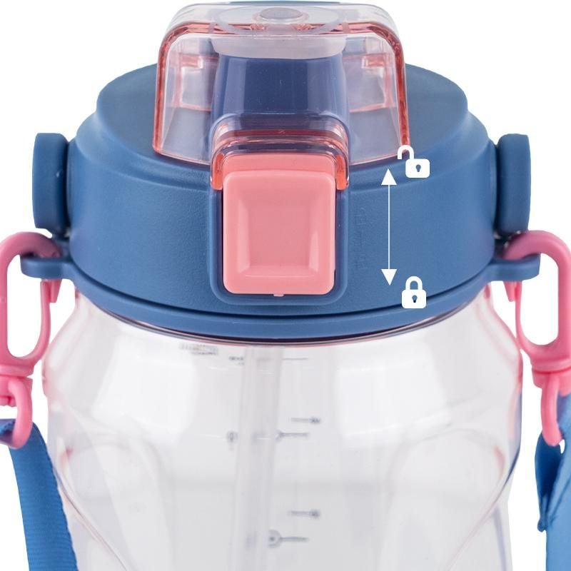 Пляшка для води 1500 мл рожево-блакитна K24-1202-2 Kite