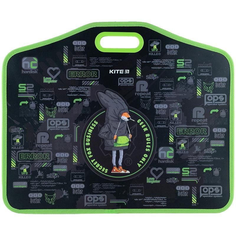 Папка на блискавці А3 1 відд на ліпучках Fox Rules K24-208-2 Kite