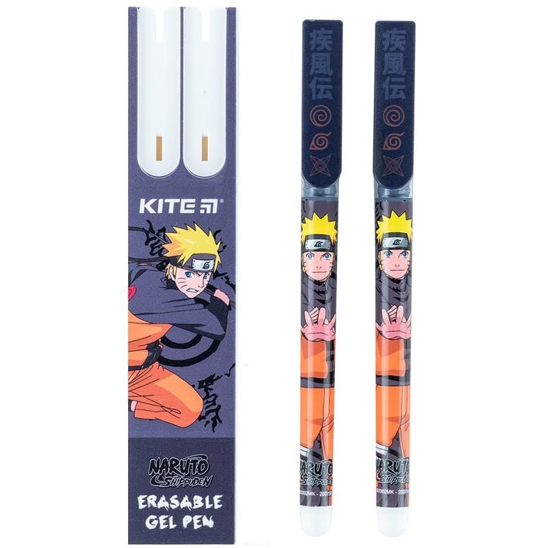 Ручка пиши/стирай гелева 2 шт у пеналі синя Naruto NR24-069 Kite