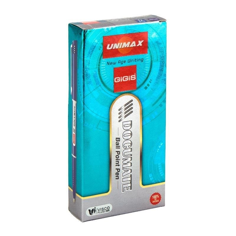 Ручка кулькова 1,0 мм Documate синя (12 шт/уп) UX-120-02 UNIMAX
