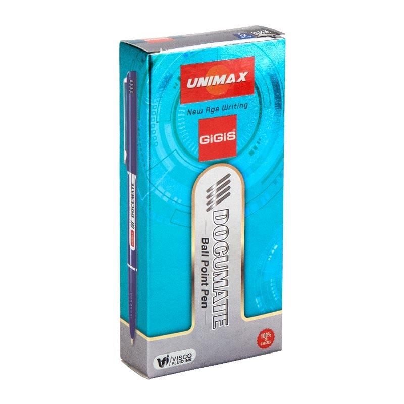 Ручка кулькова 1,0 мм Documate чорна (12 шт/уп) UX-120-01 UNIMAX