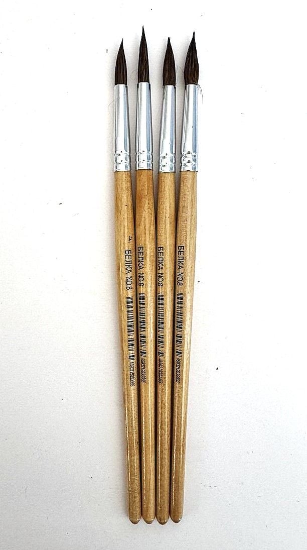 Пензлики №8 білка (10 шт/уп) TZ-7683 TUKZAR