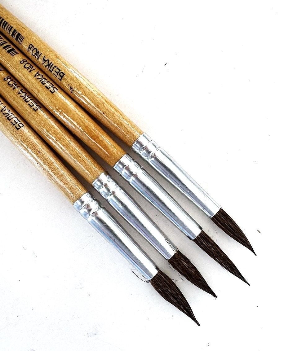 Пензлики №8 білка (10 шт/уп) TZ-7683 TUKZAR