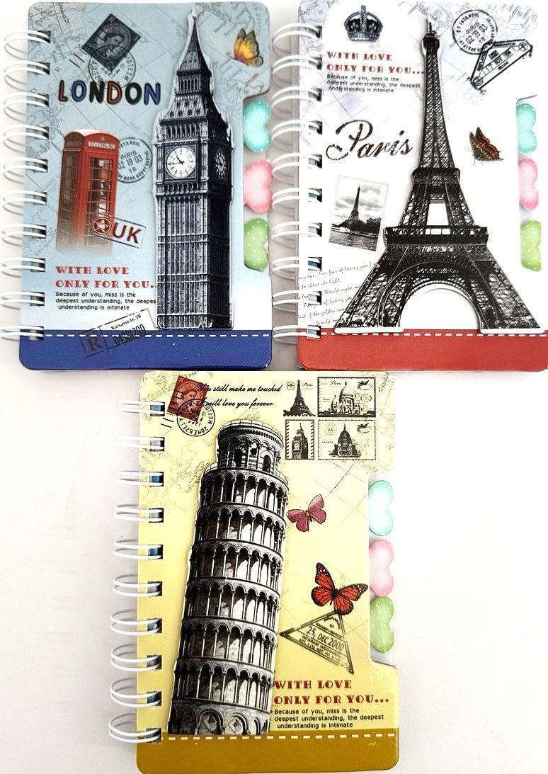 Блокнот А6 на пружині 120 стор лінія 9,6*14,4см Вежі S-10009 Schreiber