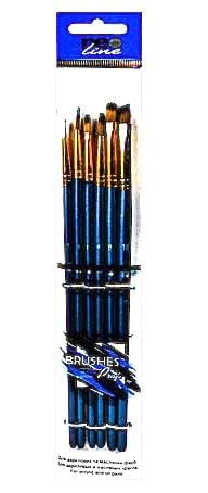 Пензлики набір нейлон 6 шт круглі PBS-6 NeoLine