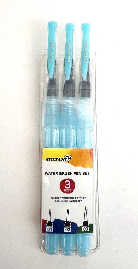 Пензлики з резервуаром для води набір 3 шт (24 шт/уп) ST-5164-3 SULTANI