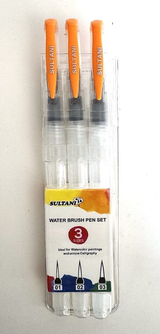 Пензлики з резервуаром для води набір 3 шт (24 шт/уп) ST-5164-3 SULTANI