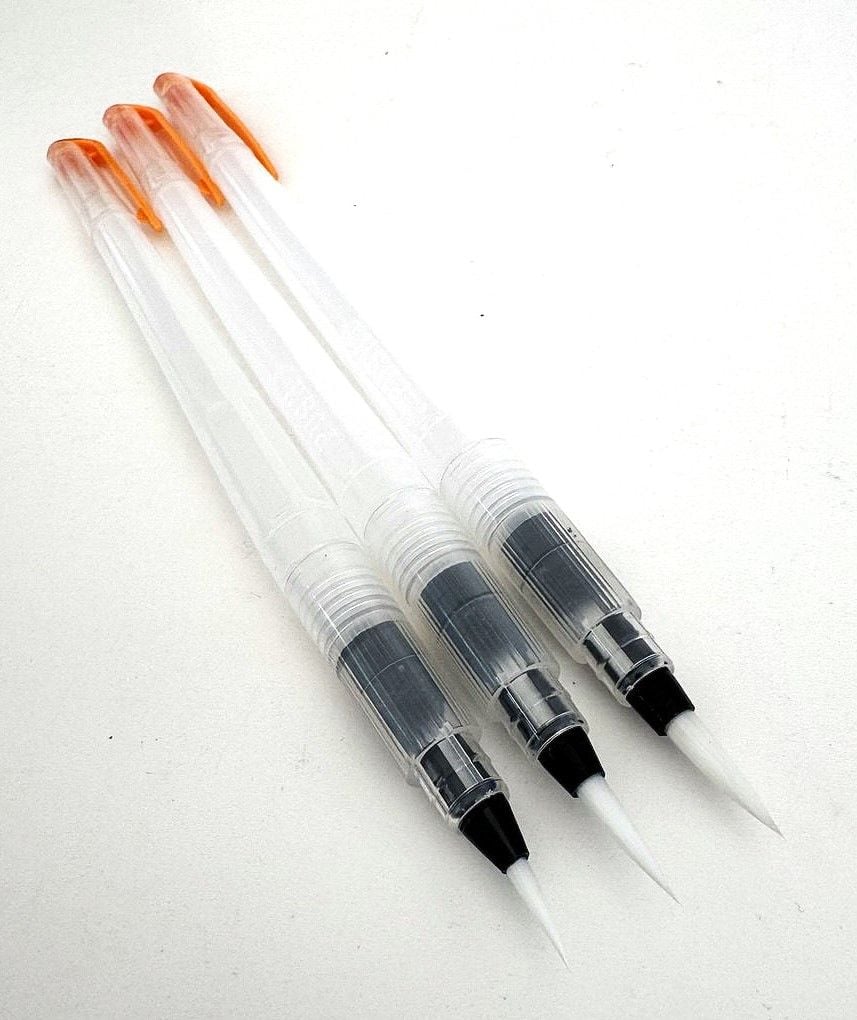 Пензлики з резервуаром для води набір 3 шт (24 шт/уп) ST-5164-3 SULTANI