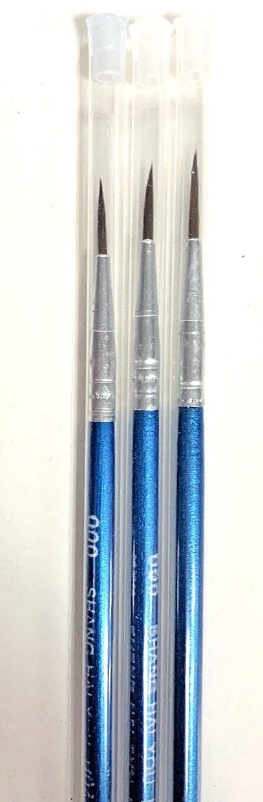 Пензлики нейлонові № 0 (50 шт/уп) 2932 LKC