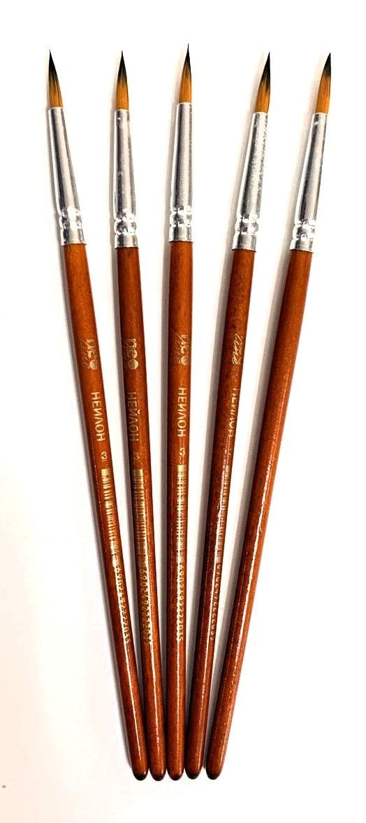 Пензлики №3 круглі нейлон (25 шт/уп) CHNR-2203 NeoLine