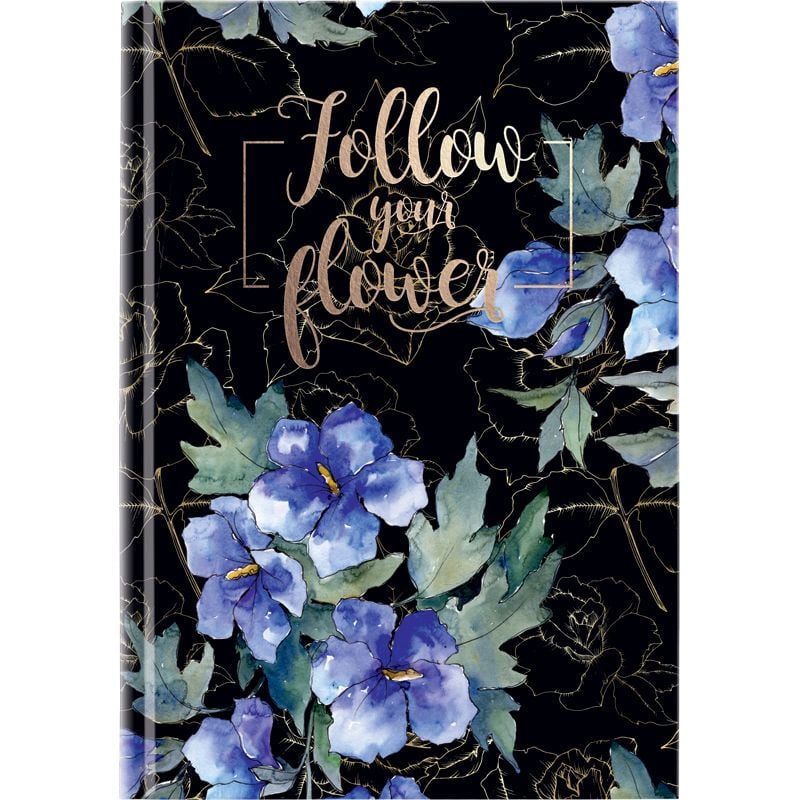 Блокнот в твердій обкладинці В5 80 арк клітинка Flowers 8433-09 Axent