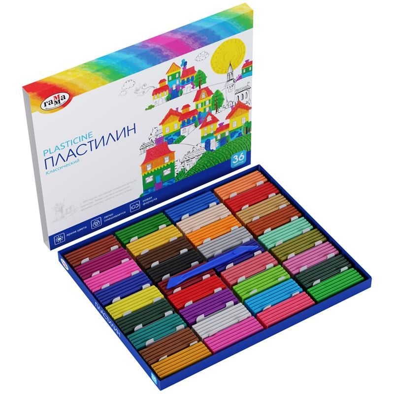 Пластилін "Класичний" 720 г 36 кол 281037 Гамма