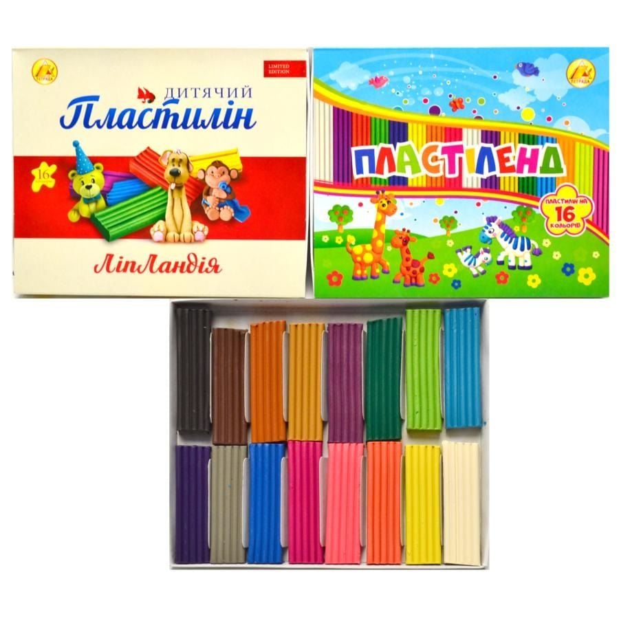 Пластилін 16 кол Ліпландія 461372/4613 Тетрада