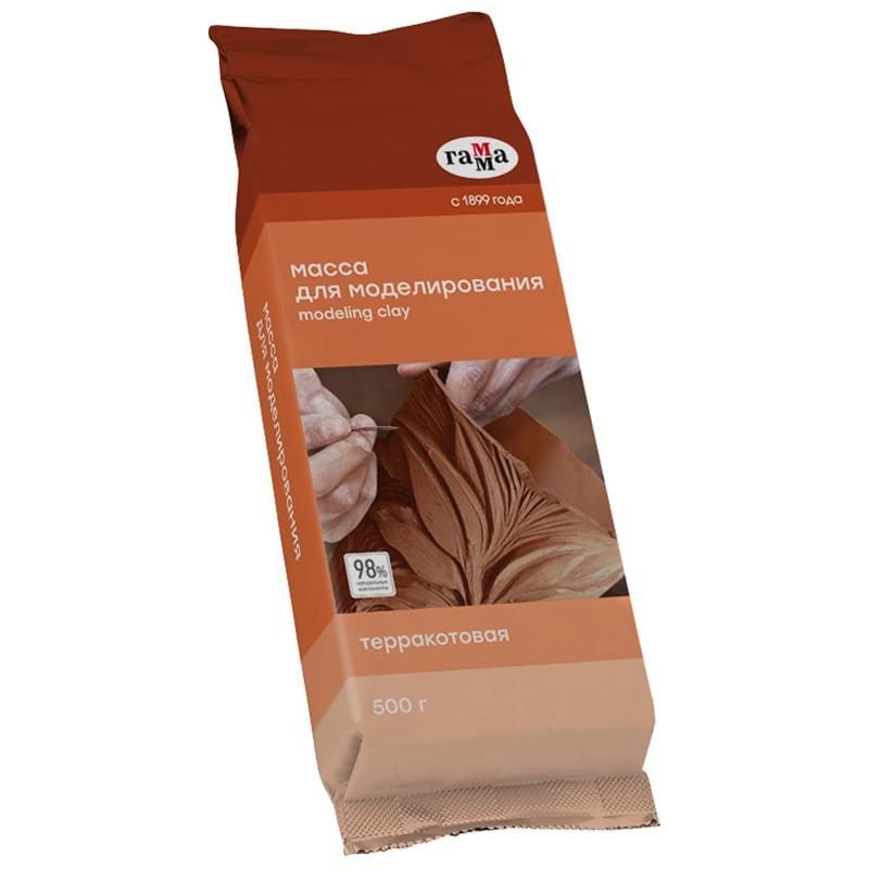 Пластилін маса для моделювання 500 г теракот 1411196 Гамма