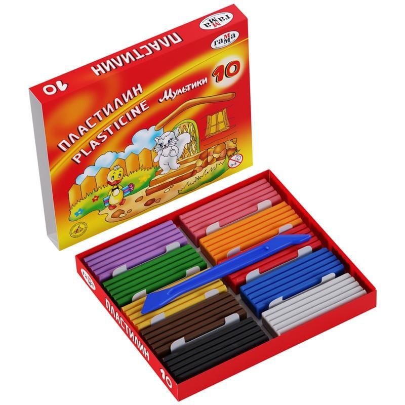 Пластилін Мультики 10 кол 200 гр 280017 Гамма