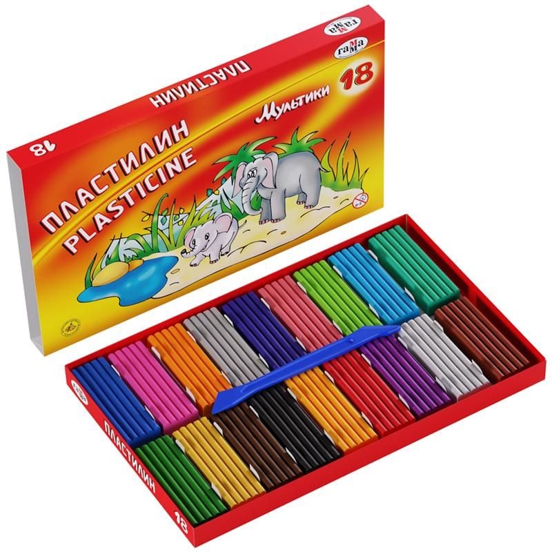 Пластилін Мультики 18 кол 360 г 280028 Гамма