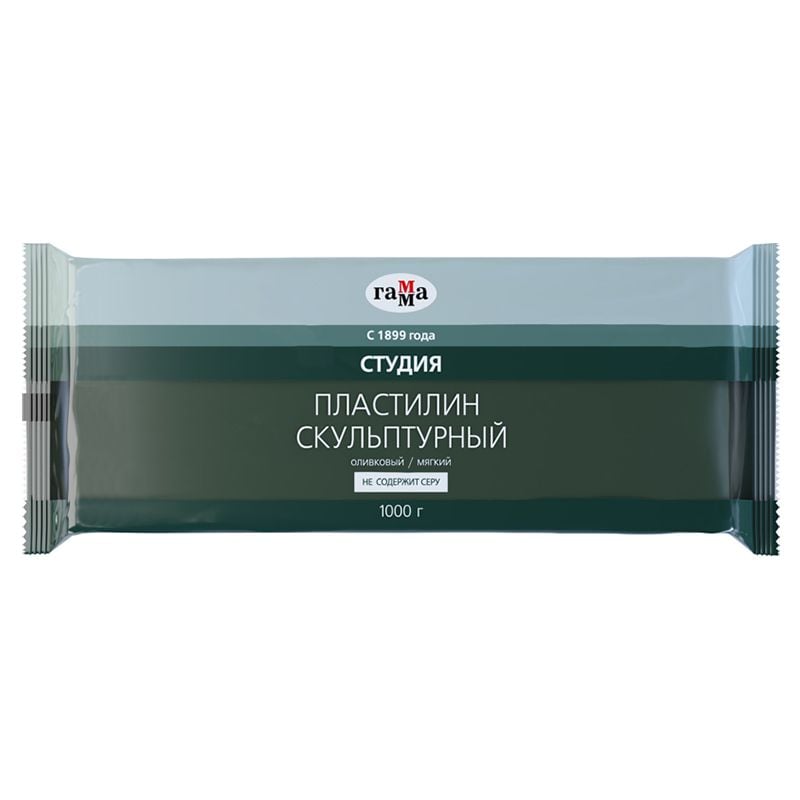 Пластилін скульптурний м'який 1000 г олівковий 2.80.Е100.004 Гамма