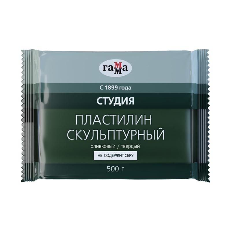 Пластилін скульптурний твердий 0,5 кг оливковий 2.80.Е050.003 Гамма