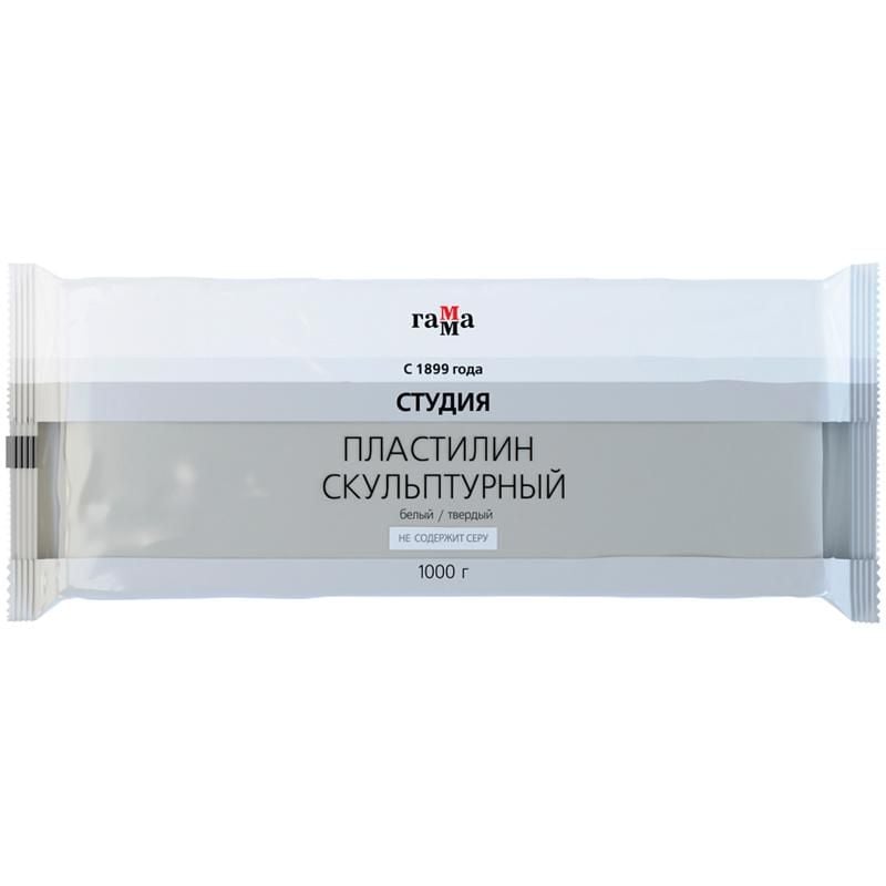 Пластилін скульптурний твердий 1000 г білий 2.80.Е100.003.1 Гамма