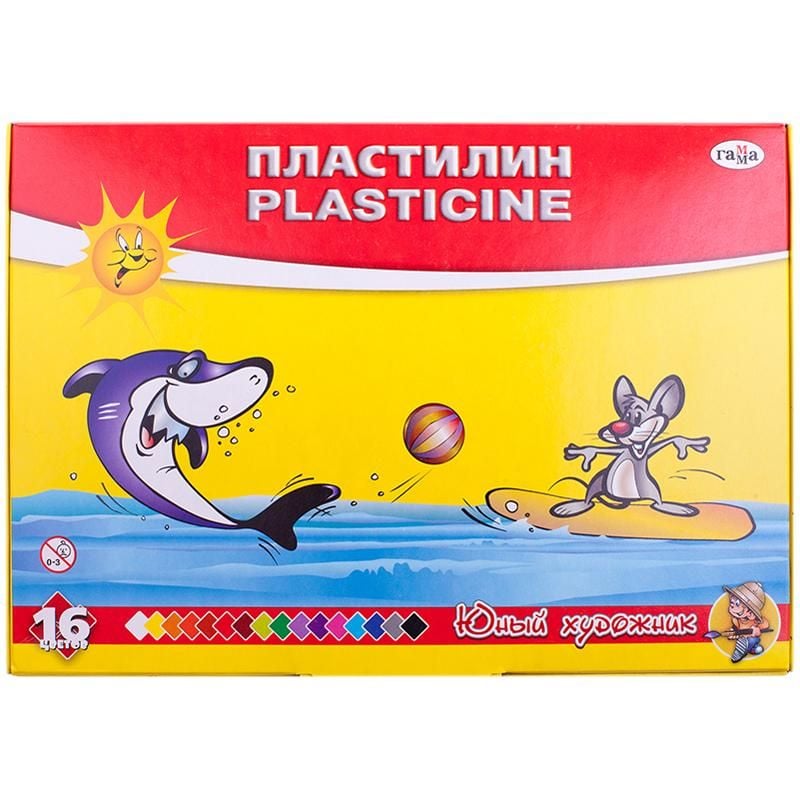 Пластилін Юний художник 16 кол 224 гр 280046 Гамма