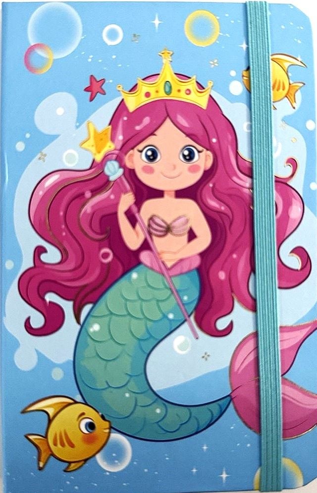 Блокнот на гумці А6 8,7*13,5 см 80 арк тверда обкл Mermaid (24 шт/уп) 762633ML MALEVARO