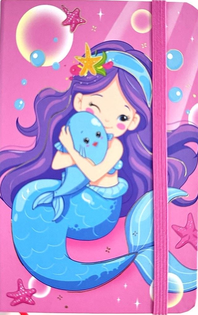 Блокнот на гумці А6 8,7*13,5 см 80 арк тверда обкл Mermaid (24 шт/уп) 762633ML MALEVARO