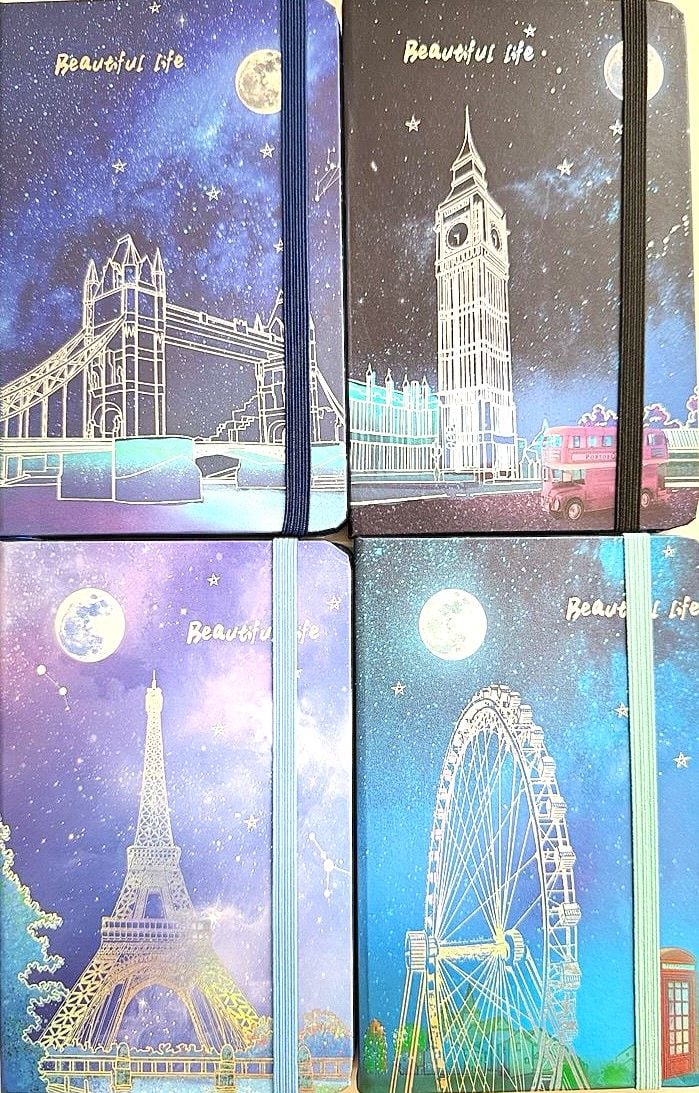 Блокнот на гумці А6 8,7*13,5 см 80 арк тверда обкл Blue (24 шт/уп) 762589ML MALEVARO