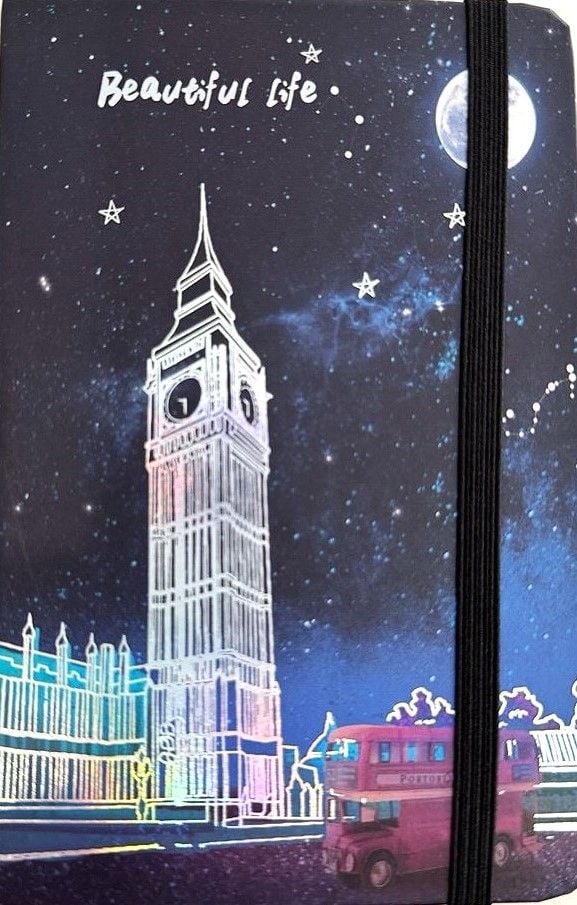 Блокнот на гумці А6 8,7*13,5 см 80 арк тверда обкл Blue (24 шт/уп) 762589ML MALEVARO