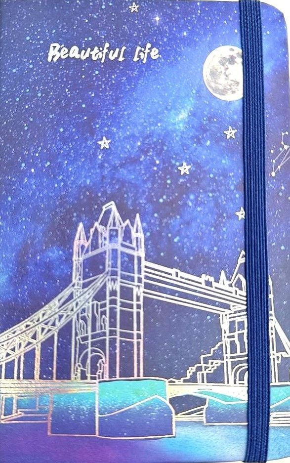 Блокнот на гумці А6 8,7*13,5 см 80 арк тверда обкл Blue (24 шт/уп) 762589ML MALEVARO