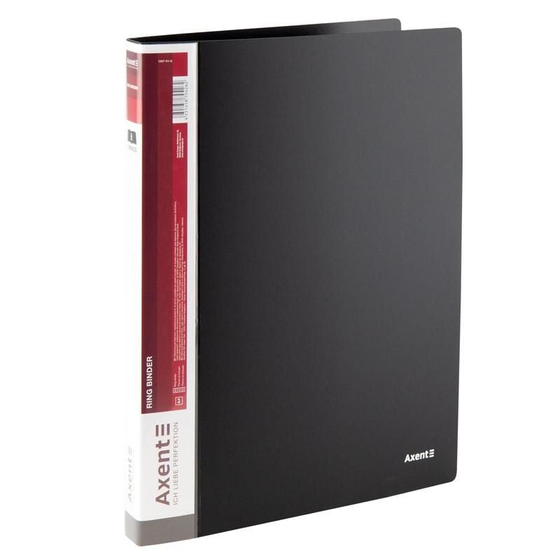 Папка на кільцях на 2-х 25 мм чорна 1207-01 Axent