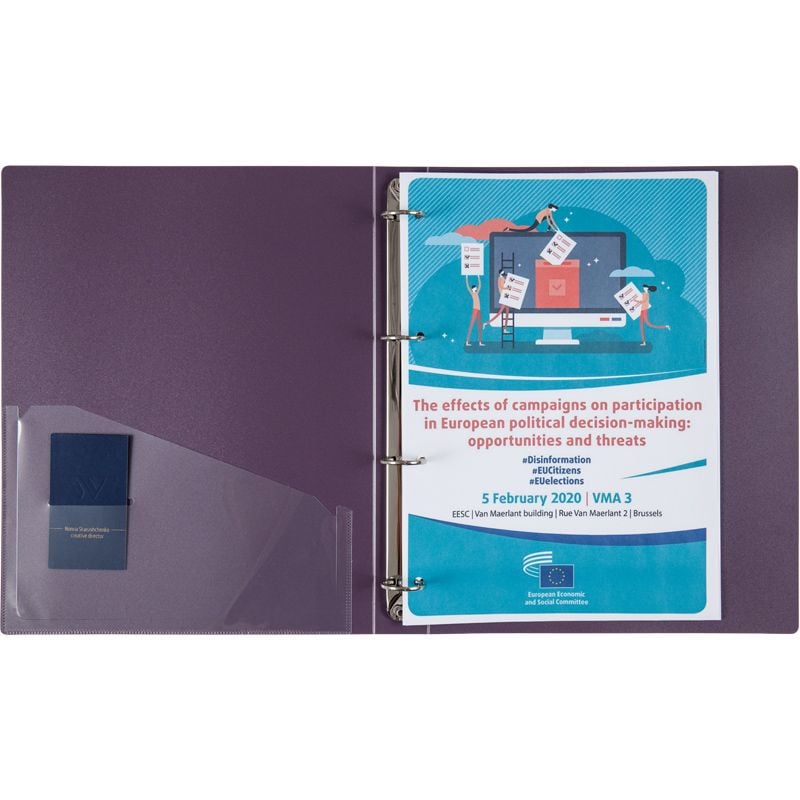 Папка на кільцях на 4-х 35 см сливова 1208-11 Axent