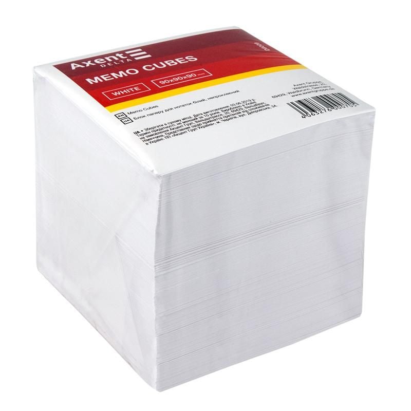 Папір блок білий 90*90*90 непроклеєний D8009 Delta by Axent
