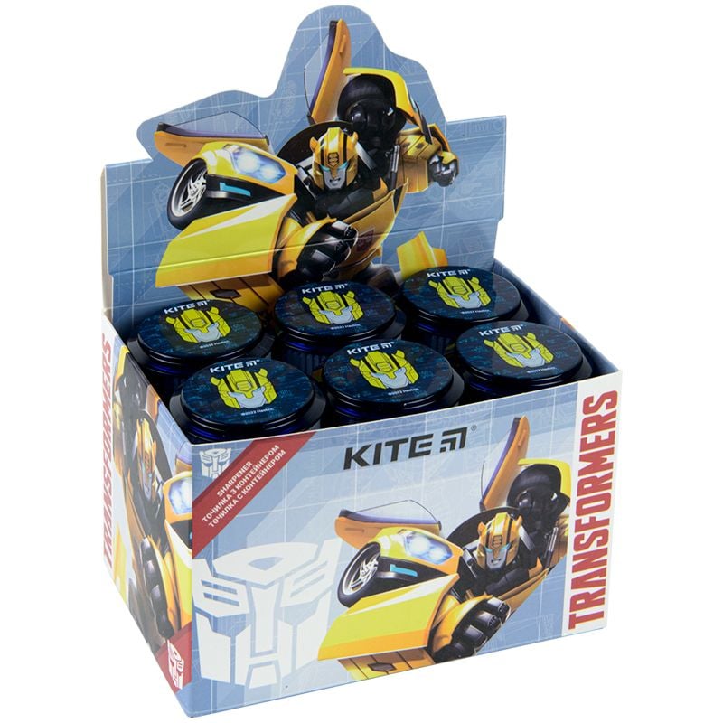 Чинка з контейнером кругла Transformers (24 шт/уп) TF22-117 Kite