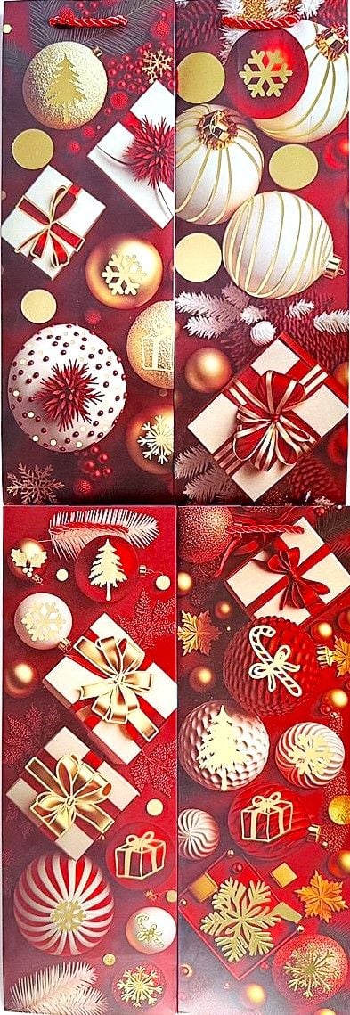 Пакет подарунковий 35*12*9 см під пляшку (12 шт/уп) 2636M-2 (RS-0444) Імпорт